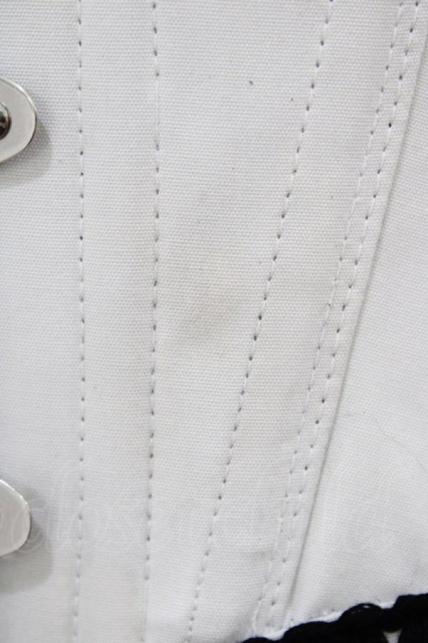 画像3: Moi-meme-Moitie / バイカラーショートコルセット S ブラック×ホワイト H-25-10-03-021-MO-ZA-KB-ZH (3)