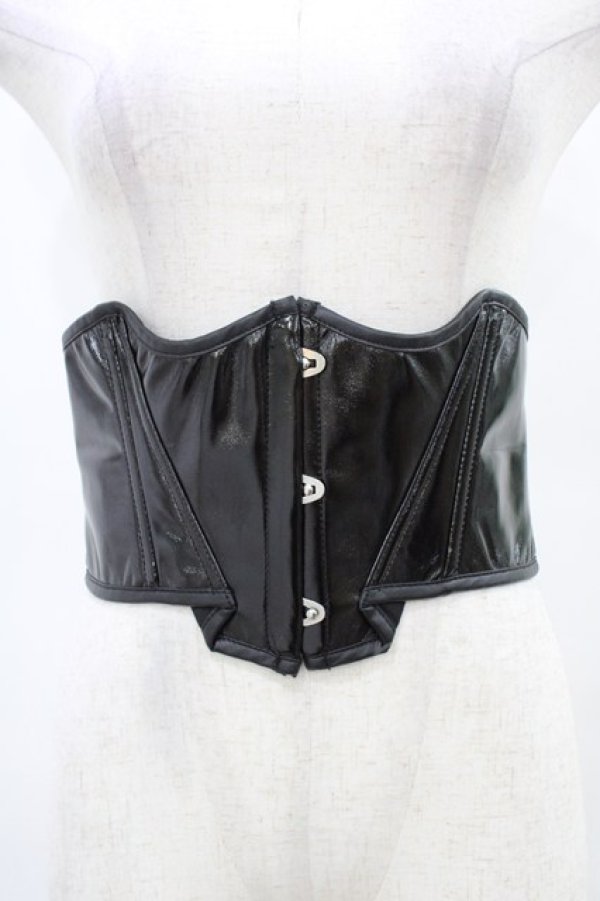 画像1: PUNK RAVE / ショートコルセット  ブラック H-25-10-03-022-PU-ZA-KB-ZH (1)