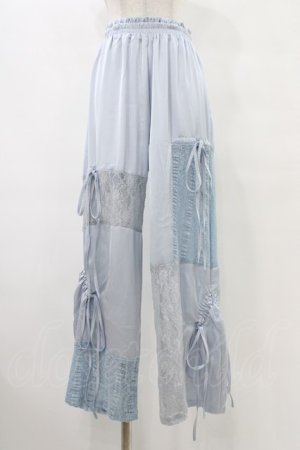 画像: Candy Stripper / LACY PATCH WORK DROST PANTS  ライトブルー H-25-10-03-028-PU-PA-KB-ZH