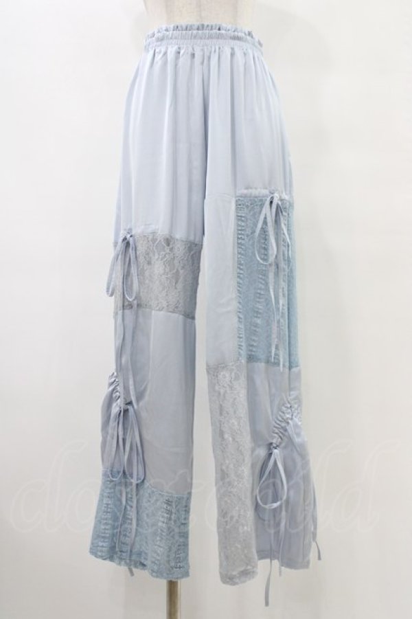 画像1: Candy Stripper / LACY PATCH WORK DROST PANTS  ライトブルー H-25-10-03-028-PU-PA-KB-ZH (1)