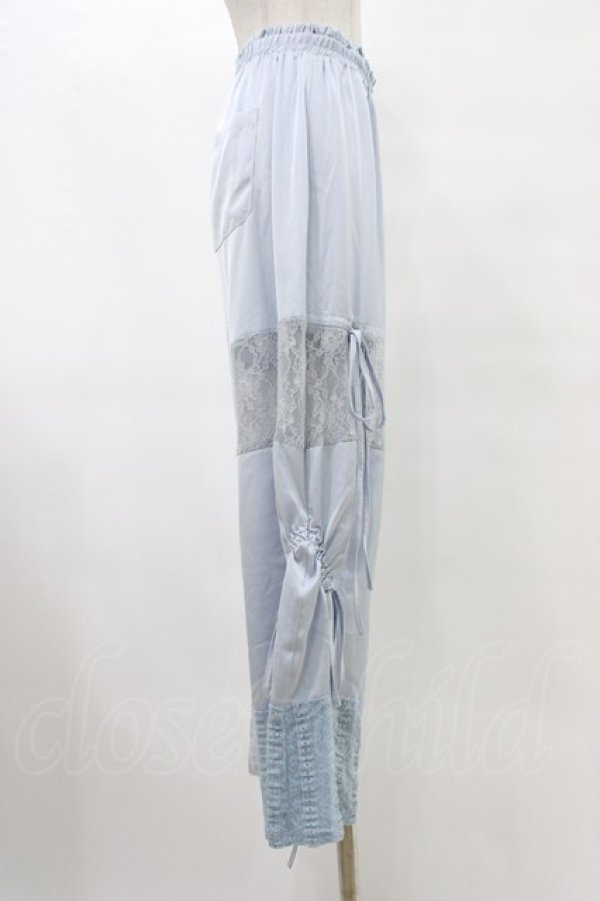 画像3: Candy Stripper / LACY PATCH WORK DROST PANTS  ライトブルー H-25-10-03-028-PU-PA-KB-ZH (3)