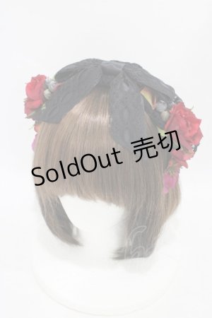 画像: Anges et Demons / コサージュヴェールカチューシャ  黒 H-25-10-03-004-GO-AC-KB-ZH