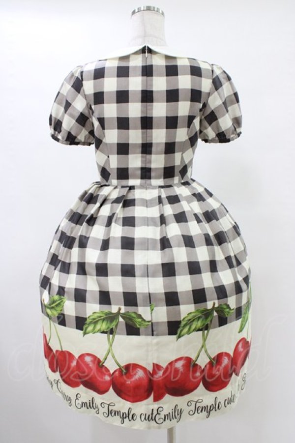 画像2: Emily Temple cute / アニバーサリーチェリーワンピース Sサイズ ブラック H-25-10-03-032-ET-OP-KB-ZT091 (2)