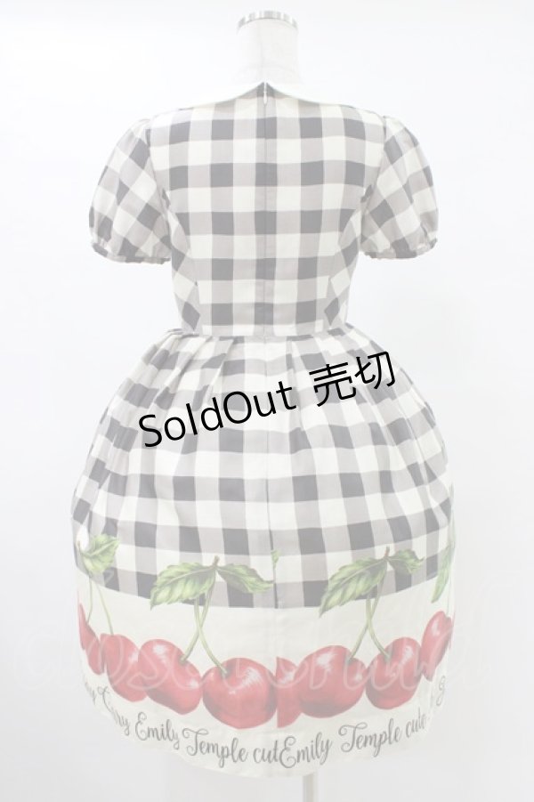 画像2: Emily Temple cute / アニバーサリーチェリーワンピース Sサイズ ブラック H-25-10-03-032-ET-OP-KB-ZT091 (2)