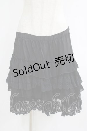 画像: BPN / レースフリルスカート  黒 H-25-10-04-041-GO-SK-KB-ZH