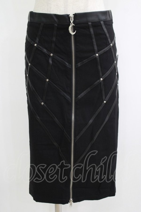 画像1: Restyle / BONDED TO THE MOON SKIRT S ブラック H-25-10-04-042-GO-SK-KB-ZH (1)
