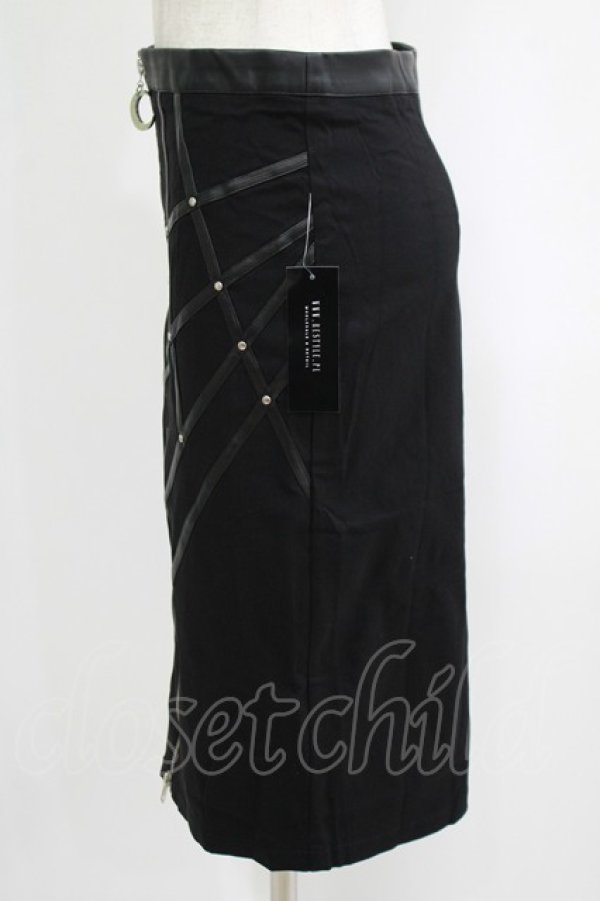 画像2: Restyle / BONDED TO THE MOON SKIRT S ブラック H-25-10-04-042-GO-SK-KB-ZH (2)