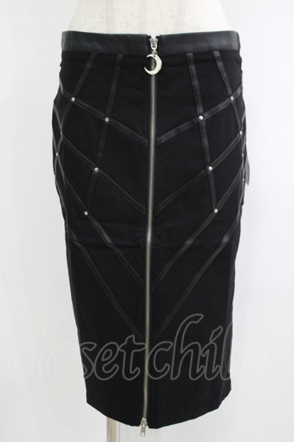 画像1: Restyle / BONDED TO THE MOON SKIRT M ブラック H-25-10-04-043-GO-SK-KB-ZH (1)