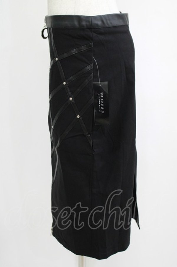 画像2: Restyle / BONDED TO THE MOON SKIRT M ブラック H-25-10-04-043-GO-SK-KB-ZH (2)