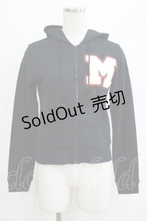 画像: MILK / M'ポンポンパーカー  黒 H-25-10-04-052-ML-TO-KB-ZH