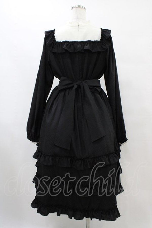 画像2: Melody BasKet / Shiny dot dress L ブラック H-25-10-04-1024-LO-OP-KB-ZH (2)