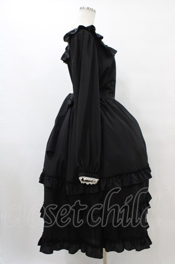 画像3: Melody BasKet / Shiny dot dress L ブラック H-25-10-04-1024-LO-OP-KB-ZH (3)