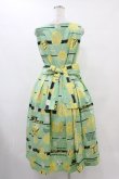 画像2: Jane Marple / Jolies broderies square dress  citron green H-25-10-04-1028-JM-OP-KB-ZH (2)