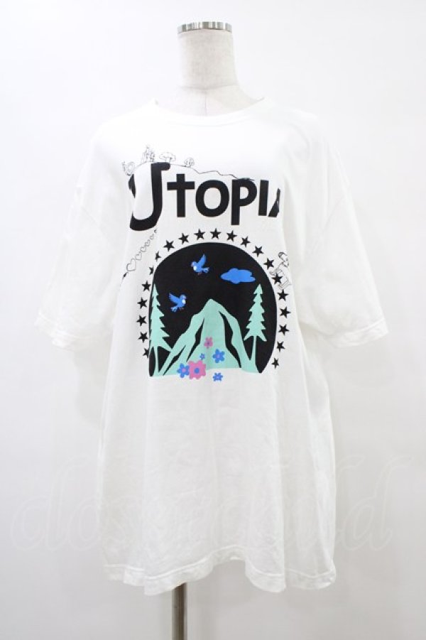 画像1: MILKBOY / UTOPIA Tee XL ホワイト H-25-10-04-1040-MB-TO-KB-ZT232 (1)
