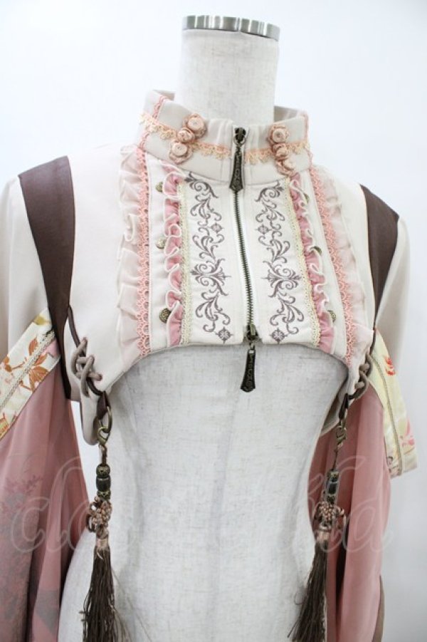 画像4: Ozz oneste / 着物袖ショートジャケット  ピンクベージュ H-25-10-04-1005-OO-JA-KB-ZH (4)