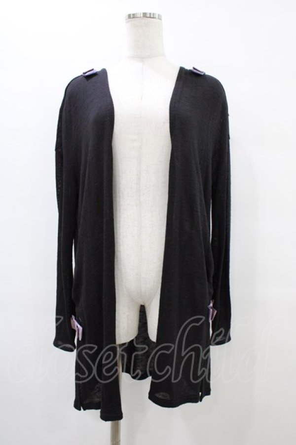 画像1: gouk / リボン付きボレロ  黒 H-25-10-04-1042-GO-TO-KB-ZH (1)