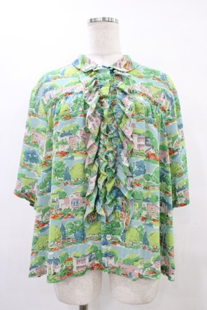 画像: Jane Marple Dans Le Salon / Sunnyside town granny’s blouse  ブルーグレイ H-25-10-04-1043-JM-BL-KB-ZH