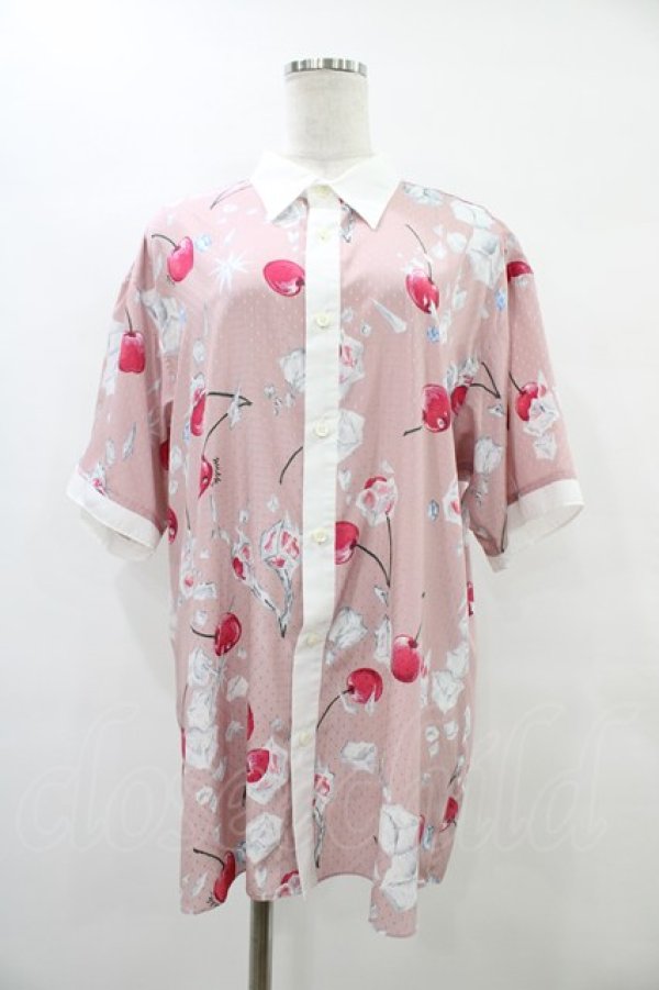 画像1: MILKBOY / FROZEN CHERRY SHIRTS  ピンク H-25-10-04-1044-MB-BL-KB-ZT232 (1)