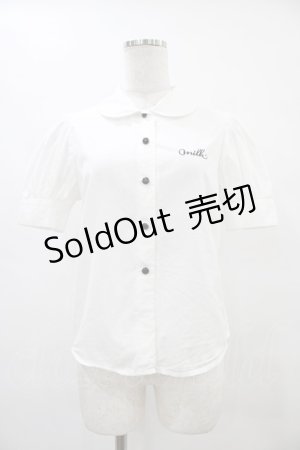 画像: MILK / MILK パフブラウス  白 H-25-10-04-1050-ML-BL-IW-ZH
