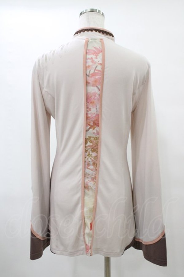 画像2: Ozz oneste / チャイナボタンチュニックトップス  ベージュ H-25-10-04-1006-OO-TO-KB-ZH (2)