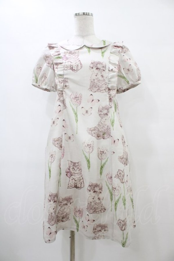 画像1: Emily Temple cute / Kittenフリルワンピース  グレー H-25-10-04-1007-ET-OP-KB-ZH (1)