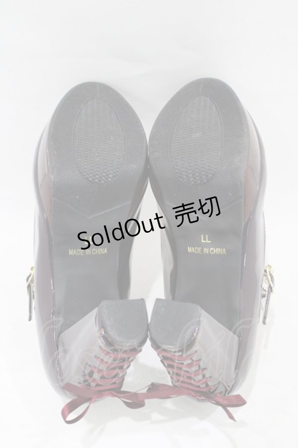 画像3: YOSUKE / レースアップストラップシューズ LL ボルドー H-25-10-04-1001-PU-SH-KB-ZH (3)