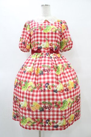 画像: Melody BasKet / Fruits BasKetワンピース  レッド H-25-10-04-1011-LO-OP-KB-ZH