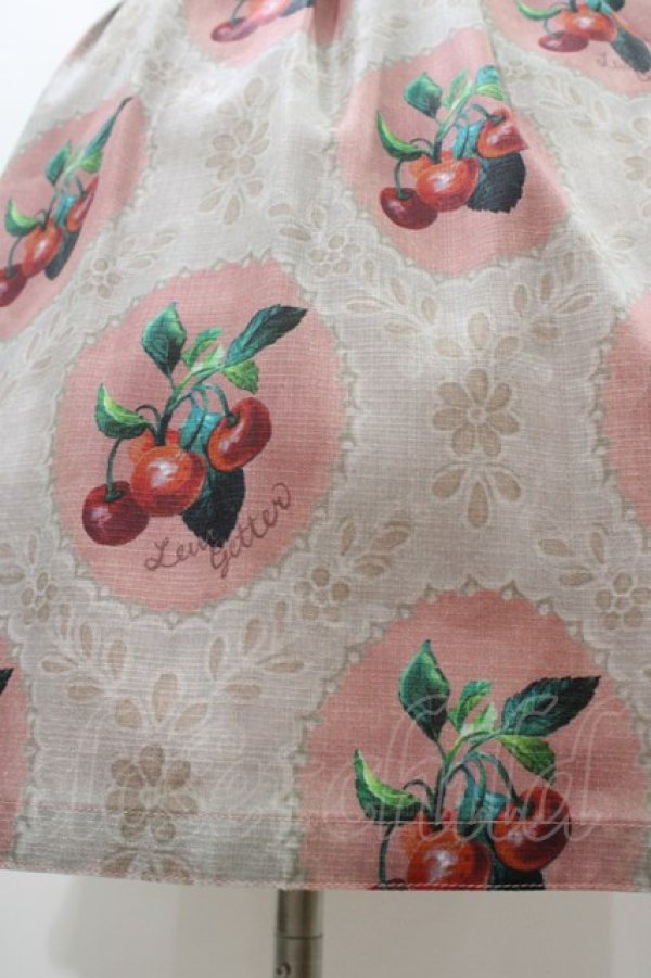 画像5: Leur Getter / Cherry Lace袖付ワンピース M ピンク H-25-10-04-1013-LU-OP-KB-ZT091 (5)