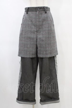 画像: MILKBOY / LAYERED PANTS  グレー×チェック H-25-10-04-1003-MB-PA-KB-ZH