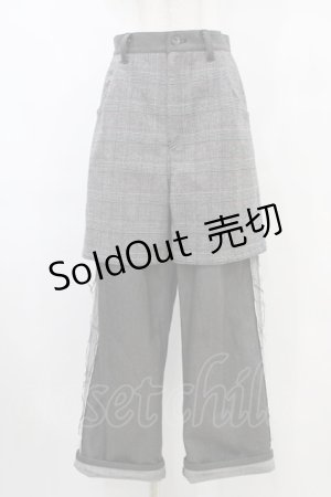 画像: MILKBOY / LAYERED PANTS  グレー×チェック H-25-10-04-1003-MB-PA-KB-ZH