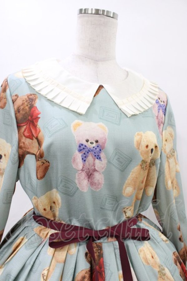 画像4: Leur Getter / Teddy Friends袖付きワンピース トールサイズ(L) ミント H-25-10-04-1015-LU-OP-KB-ZH (4)
