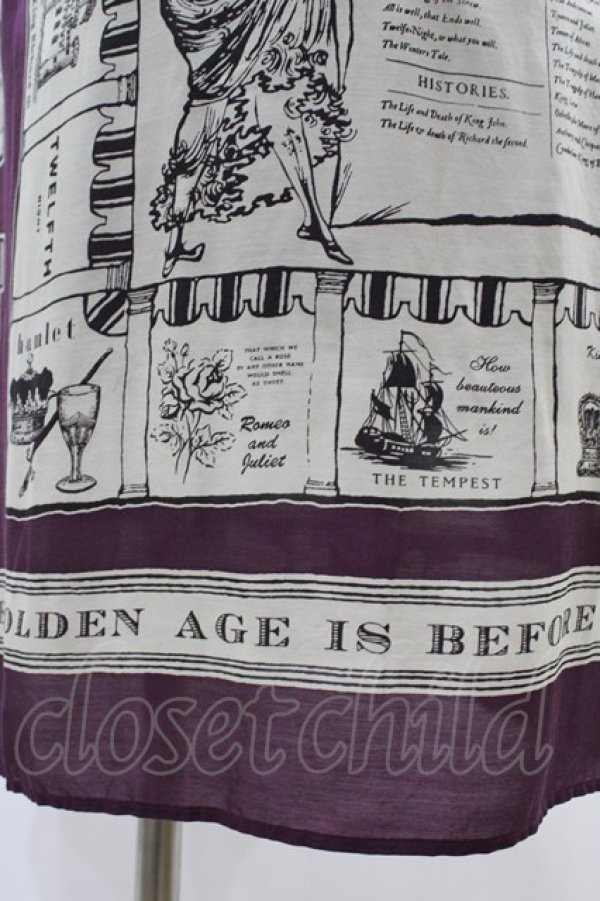 画像5: Jane Marple / Shakespeare's passageタブリエドレス  バイオレット H-25-10-04-1017-JM-OP-KB-ZH (5)