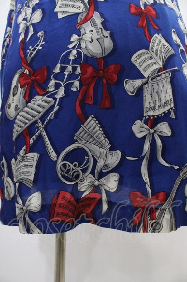 画像5: Jane Marple / Pieces of musicランタンスリーブドレス  ライトネイビー H-25-10-04-1019-JM-OP-KB-ZH (5)