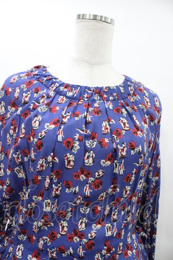 画像4: Jane Marple Dans Le Salon / Dance with rosesのサーフドレス  ネイビー H-25-10-04-1020-JM-OP-KB-ZH (4)