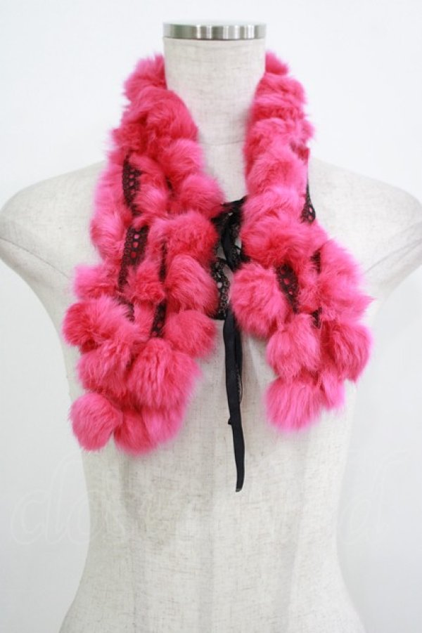 画像1: MARBLE / ファーティペット  ピンク H-25-10-04-065-GO-ZA-KB-ZH (1)