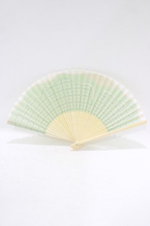 画像: Q-pot. / ミントチョコレート扇子  ミント H-25-10-04-069-QP-ZA-KB-ZH