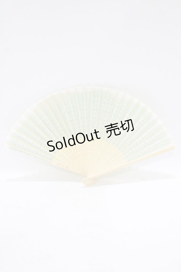 画像2: Q-pot. / ミントチョコレート扇子  ミント H-25-10-04-069-QP-ZA-KB-ZH (2)