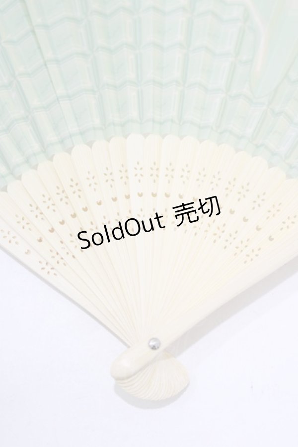 画像3: Q-pot. / ミントチョコレート扇子  ミント H-25-10-04-069-QP-ZA-KB-ZH (3)