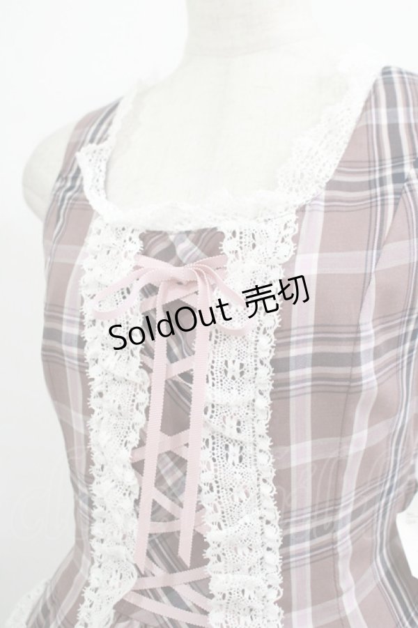 画像4: ALICE and the PIRATES / A/Pタータンチェック柄ジャンパースカート Free モーヴ H-25-10-05-002-PA-OP-NS-ZH (4)