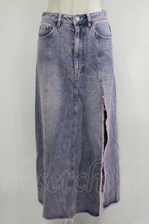 画像: Fickle Bebe / RIPPED BLEACH DENIM SKIRT 1 ウォッシュ H-25-10-05-036-0-SK-NS-ZH
