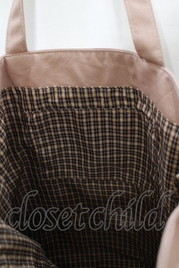 画像3: Maison de FLEUR / キャンバスダブルリボントートバッグ  モカブラウン H-25-10-05-047-LO-BG-NS-ZH (3)