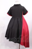 画像2: IRO+IRO / ツートンカラーのアシンメトリーシャツワンピース M ブラック/レッド H-25-10-05-1012-LO-OP-NS-ZH (2)