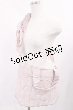 画像: m petit by misako / NINA'Sコラボベロアリボン2wayバッグ  ピンク H-25-10-05-1027-LO-BG-NS-ZH