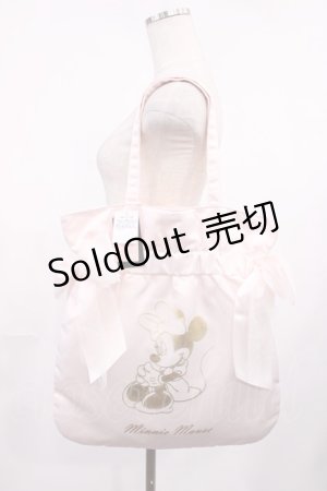 画像: Maison de FLEUR / Minnie Mouse/ダブルリボントートバッグ  ライトピンク H-25-10-05-1029-LO-BG-NS-ZH