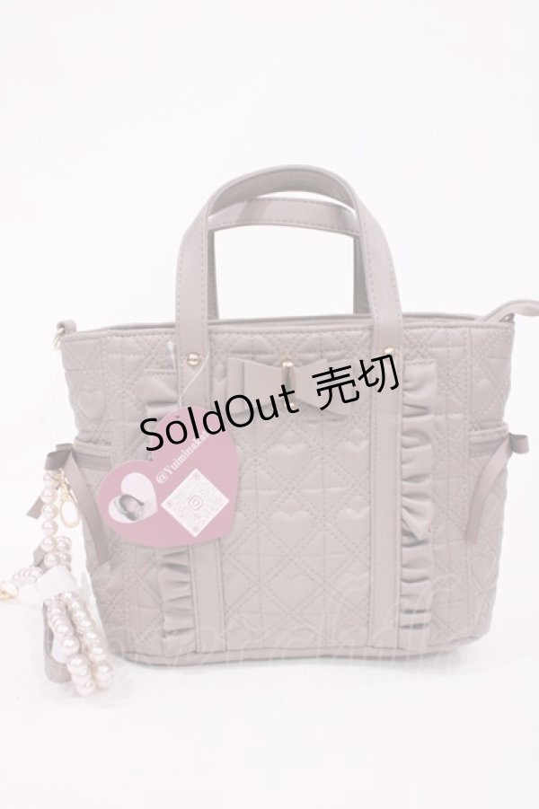 画像1: FLC / MINA*キルトリボン2WAYバッグ  ピンク H-25-10-05-1032-LO-BG-NS-ZH (1)