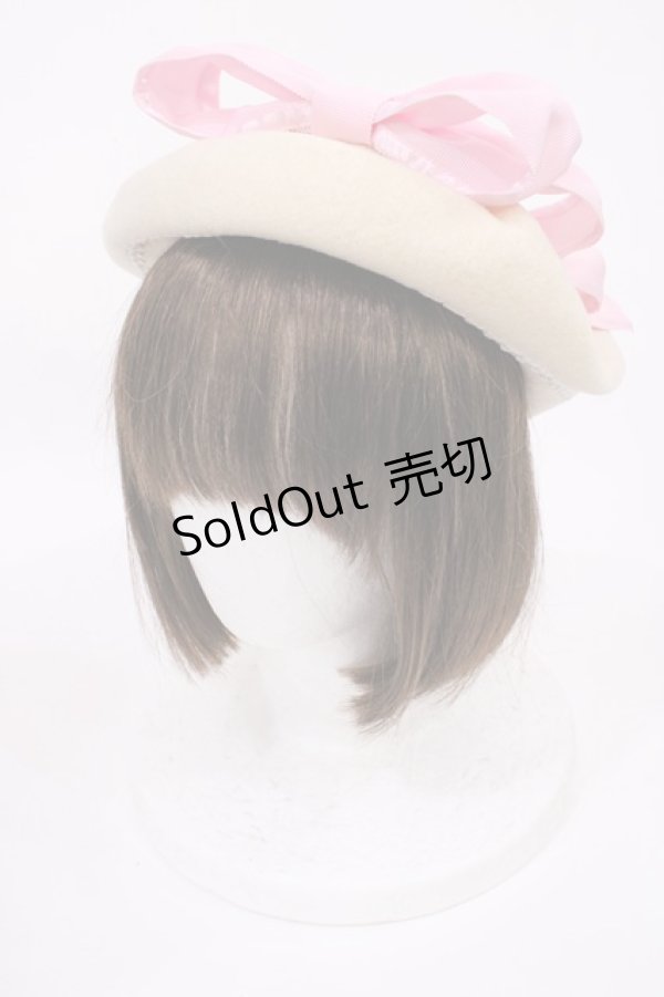 画像1: Angelic Pretty / ワイヤー入りリボンベレー  オフ H-25-10-05-1038-AP-AC-NS-ZH (1)