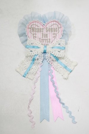 画像: Angelic Pretty / MELODY TOYSハートワッペンブローチ  ピンク H-25-10-05-065-AP-ZA-NS-ZH