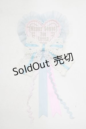 画像: Angelic Pretty / MELODY TOYSハートワッペンブローチ  ピンク H-25-10-05-065-AP-ZA-NS-ZH