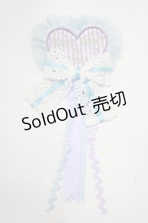 画像: Angelic Pretty / MELODY TOYSハートワッペンブローチ  ラベンダー H-25-10-05-067-AP-ZA-NS-ZH