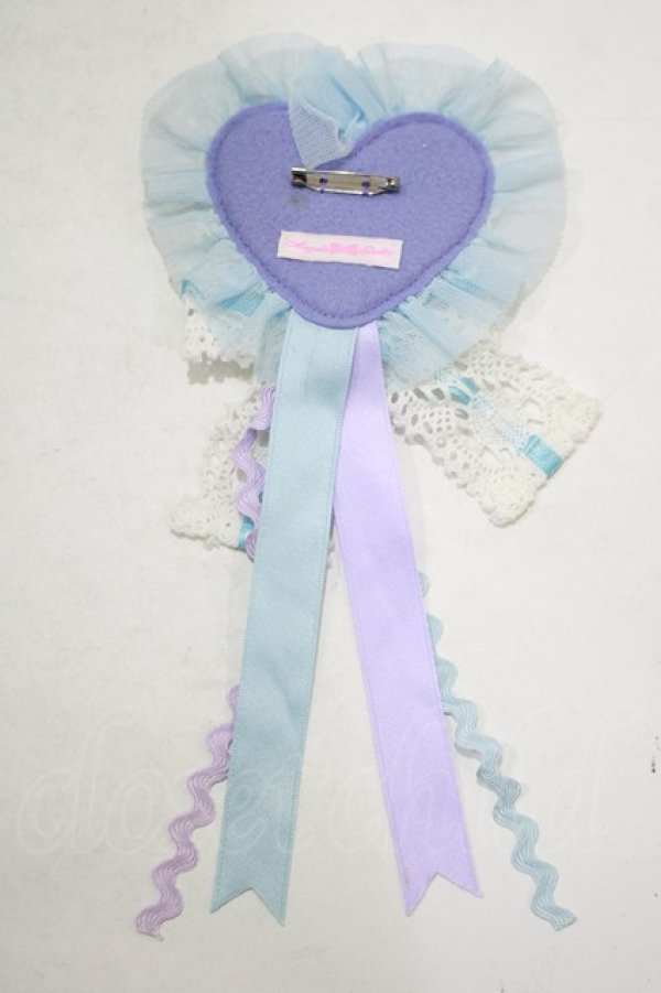 画像2: Angelic Pretty / MELODY TOYSハートワッペンブローチ  ラベンダー H-25-10-05-067-AP-ZA-NS-ZH (2)